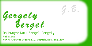 gergely bergel business card